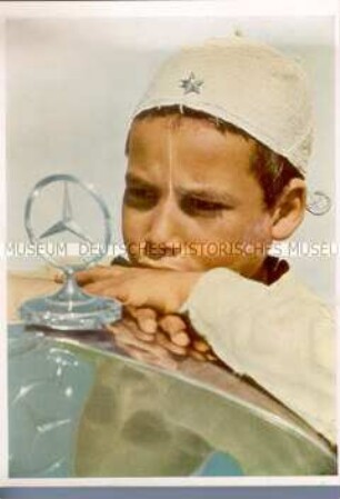 Werbekarte von Mercedes-Benz