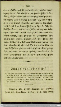 Einundzwanzigster Brief