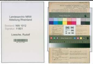 Entnazifizierung Rudolf Loesche , geb. 09.09.1912 (Inspektor)