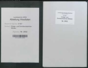 Mast und deren Licitation (Verpachtung) im Amte Vlotho