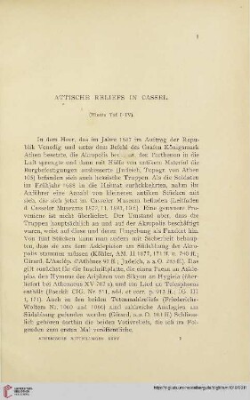 35: Attische Reliefs in Cassel