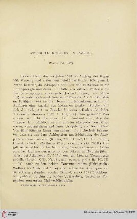 35: Attische Reliefs in Cassel