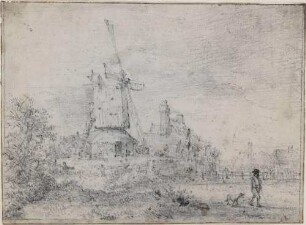 Windmühle am Dorfrand
