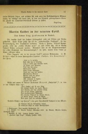 Martin Luther in der neueren Lyrik