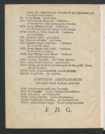 Contentio Disciplinarum.