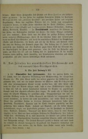 II. Das Zeitalter der unumschränkten Fürstenmacht und des europäischen Gleichgewichts