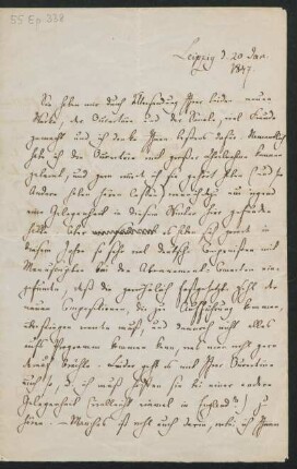 Brief an Charles Edward Horsley : 20.01.1847