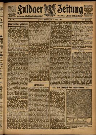 Zweite Ausgabe vom Mittwoch, den 01. März 1905.