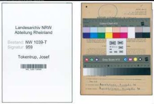 Entnazifizierung Josef Tokentrup , geb. 27.01.1889 (Schneider)