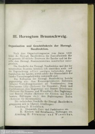 III. Herzogtum Braunschweig