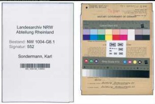 Entnazifizierung Karl Sondermann , geb. 02.12.1906 (Konstrukteur)