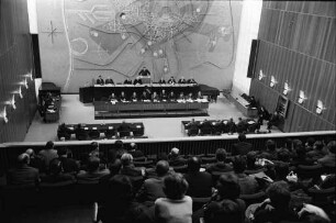 Stadtratssitzung mit Verabschiedung des Haushaltsplans 1963.
