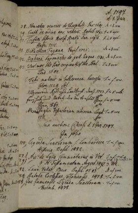 Ex auctione Cellensi d. 1. Jun. 1747. [Nebst beigefügten Titeln.]