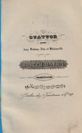 Partition des quatuors, 67. [H 3,10]. - 16 S. - Pl.-Nr. 866