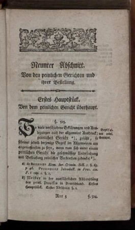 Erstes Hauptstück. - Drittes Hauptstück.
