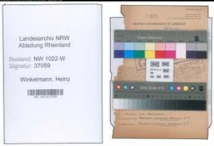Entnazifizierung Heinz Winkelmann , geb. 18.02.1899 (Chemiker)