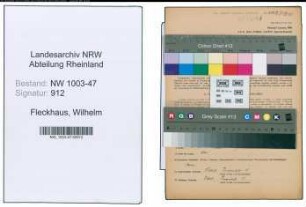 Entnazifizierung Wilhelm Fleckhaus , geb. 24.04.1894 (Bilanzbuchhalter)