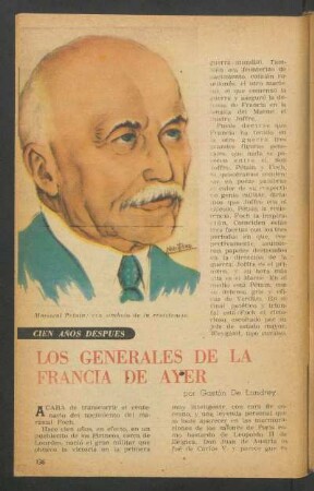 Los generales de la Francia de ayer : Cien años depués