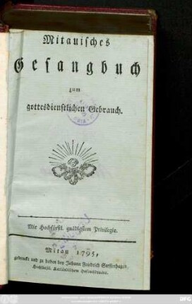 Mitauisches Gesangbuch zum gottesdienstlichen Gebrauch
