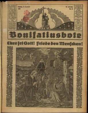 Erste Ausgabe vom Sonntag, den 25. Dezember 1932.