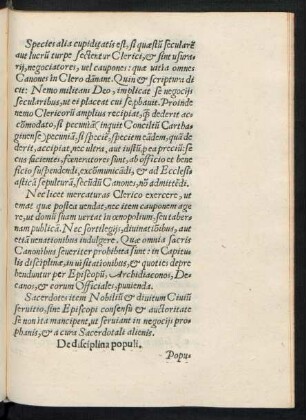 De disciplina populi.