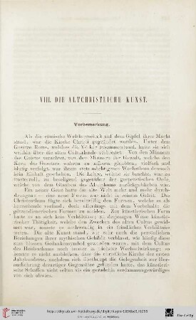 VIII. Die altchristliche Kunst
