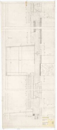Wohnhaus F. Haas, Karlsruhe Ausführungsplanung: Fenster und Türen: Vertikalschnitt 1:1