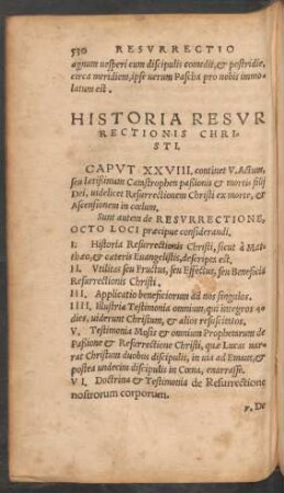 Historia Resurrectionis Christi. Caput XXVIII.