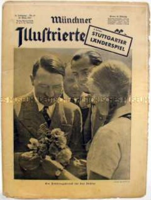 Wochenzeitschrift "Münchner Illustrierte Presse" u.a. über den Staatsbesuch von Mussolini in Libyen