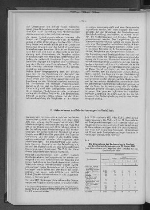 Tabelle 1: Die Unternehmen des Gastgewerbes in Hamburg und ihre Zweigniederlassungen am 31. August 1960