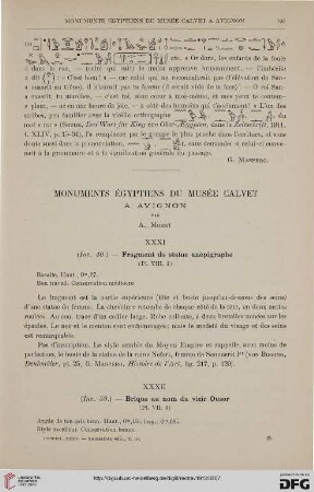 35: Monuments égyptiens du Musée Calvet à Avignon, [5]