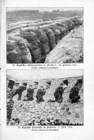 72. Englischer Schützengraben in Flandern. 26. Februar 1915.