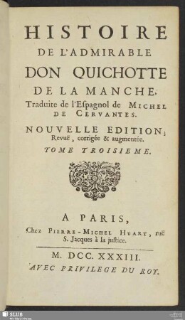 3: Histoire De L'Admirable Don Quichotte De La Manche