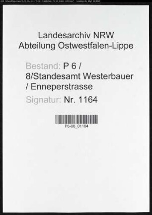 Sterberegister Standesamt Hagen-Westerbauer