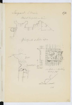 Marienkirche, Stargard: Details (aus: Skizzen- und Fotoalbum 28)