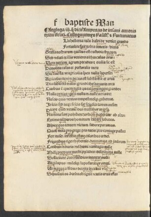 Aegloga iii. quae dicitur Amyntas de insani amoris exitu infelici ...