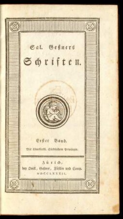 Bd. 1: Sal. Geßners Schriften