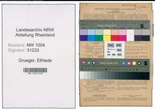 Entnazifizierung Elfriede Grueger , geb. 27.07.1918 (Schaffnerin)