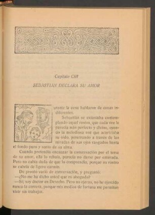 Capítulo CIII - Sebastián declara su amor