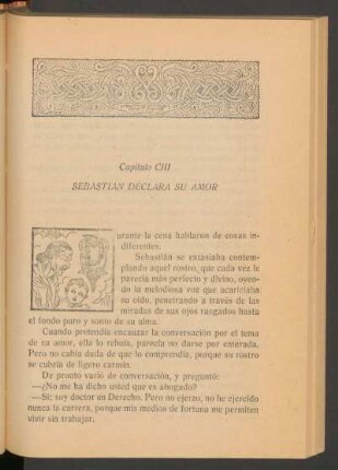 Capítulo CIII - Sebastián declara su amor