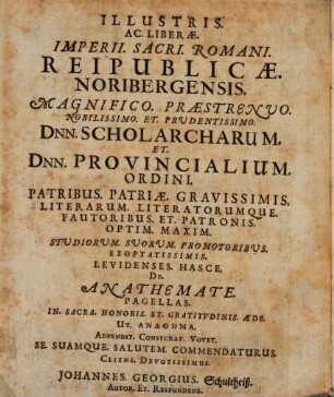Ḥērem Sive De Anathemate, Exercitatio Theologico-Philologica