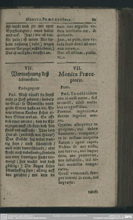 VII. Vermahnung deß Lehrmeisters