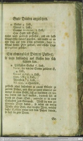 Gute Dinten anzusetzen