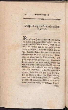 Beschreibung eines unterirrdischen Gartens
