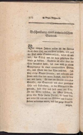 Beschreibung eines unterirrdischen Gartens