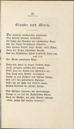 Glaube und Muth