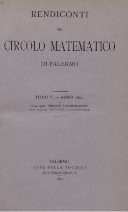 5: Rendiconti del Circolo Matematico di Palermo