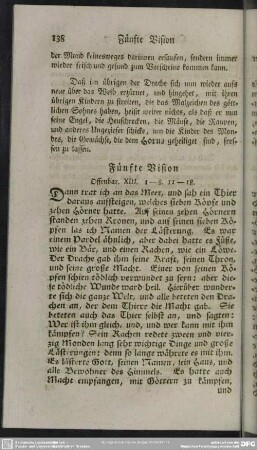 Fünfte Vision Offenbar. XIII. 1-8. 11-18