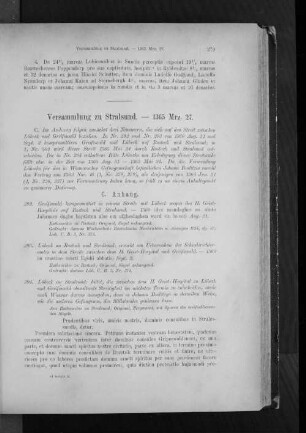 Versammlung zu Stralsund. - 1365 Mrz. 27.