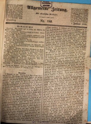 Allgemeine Zeitung. 1845, 7 - 9